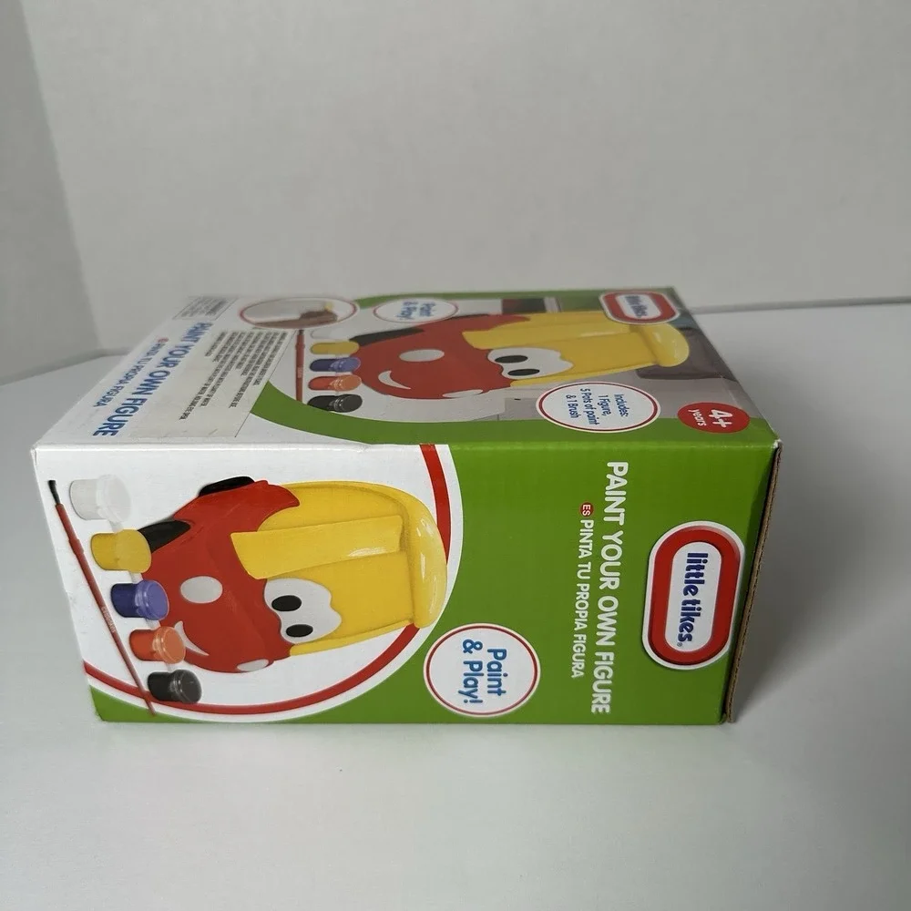 Little Tikes Paint Your Own Figure‎ Cozy Coupe Red Yellow Car Craft Kit New